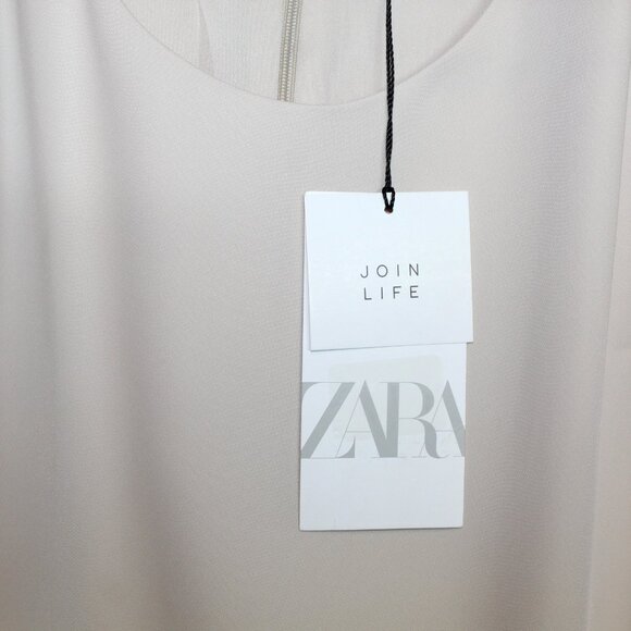 New Zara Sleeveless Chiffon Mini Dress - Picture 4 of 7